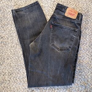 Levi's Men's 550 Relaxed Fit Black Jeans, 33Wx34L Pre-Owned 100% Cotton Denim